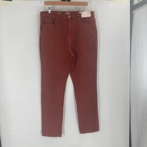 A new Approach High Rise Straight Jeans Rust Red Women’s Size 18 NEW